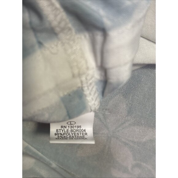 Belize Swim Cover Up Nylon Dress Green White Floral Halter Tie Sz M - Picture 11 of 11